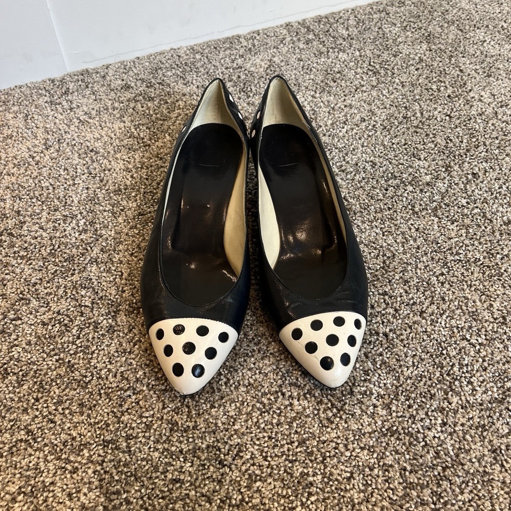 Proxy Kitten Heels Vintage Blue And White Polka Dot Sz 6.5 Women Item 175501